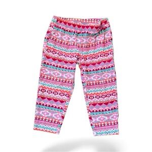 Carter's Baby Girls Pink Colorful Aztec Print Pants Size 18 Months